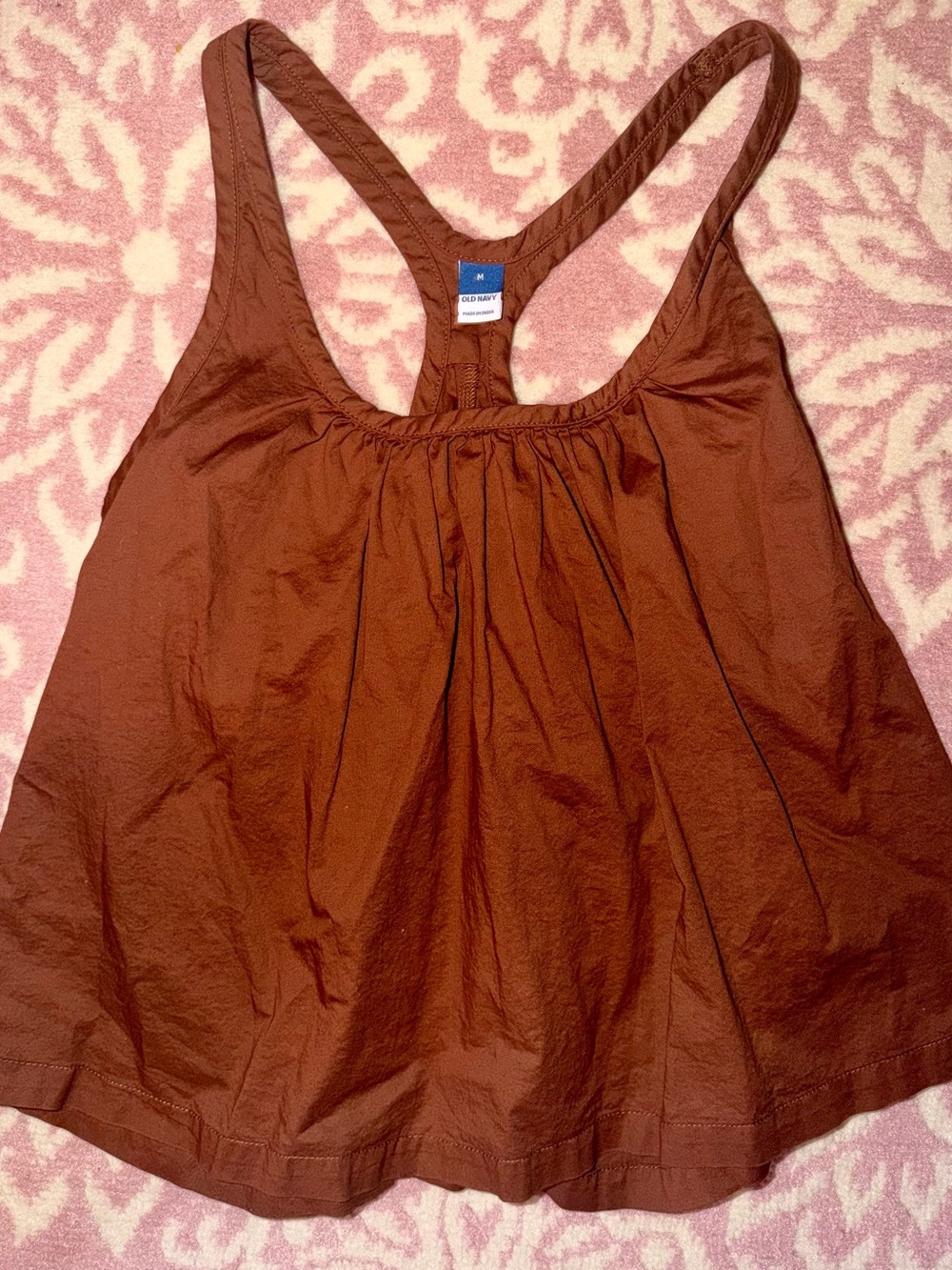 Old Navy Brown Rust Racerback Flowy Tank Top Size M
